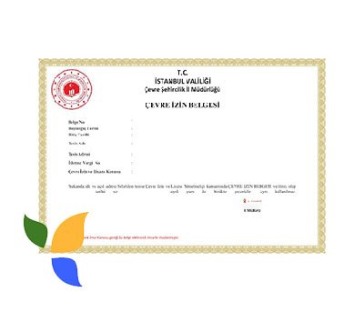 Çevre İzin ve Lisans Belgesi